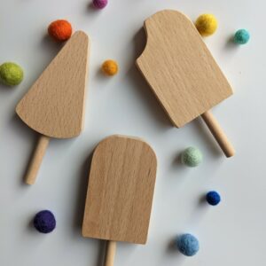 Little Ones: natural wooden ice cream set