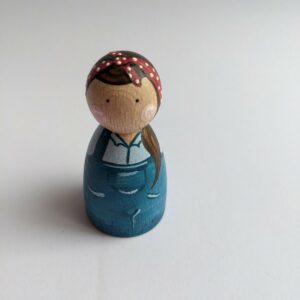 Little Ones: farmer peg doll blue dungarees