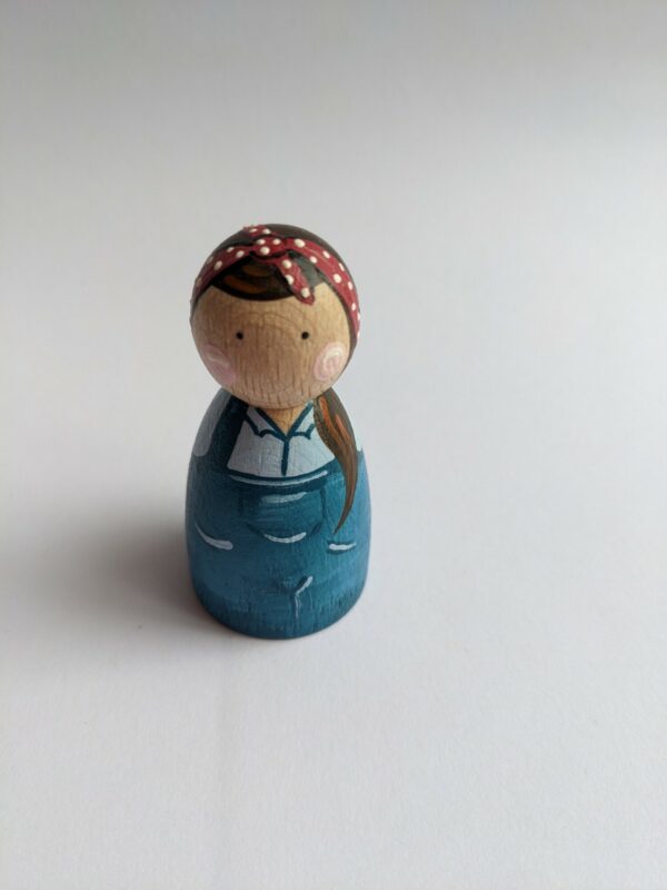 Little Ones: farmer peg doll blue dungarees