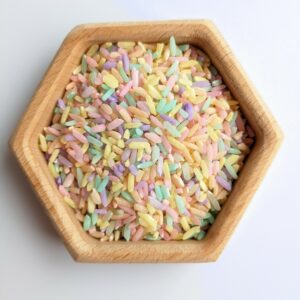 Little ones: pastel sensory rice