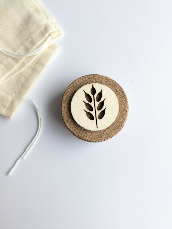 Little ones: handmade wooden stamper wheat