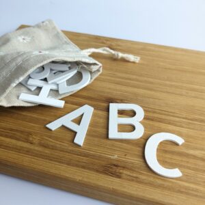 Little Ones: wooden alphabet loose parts