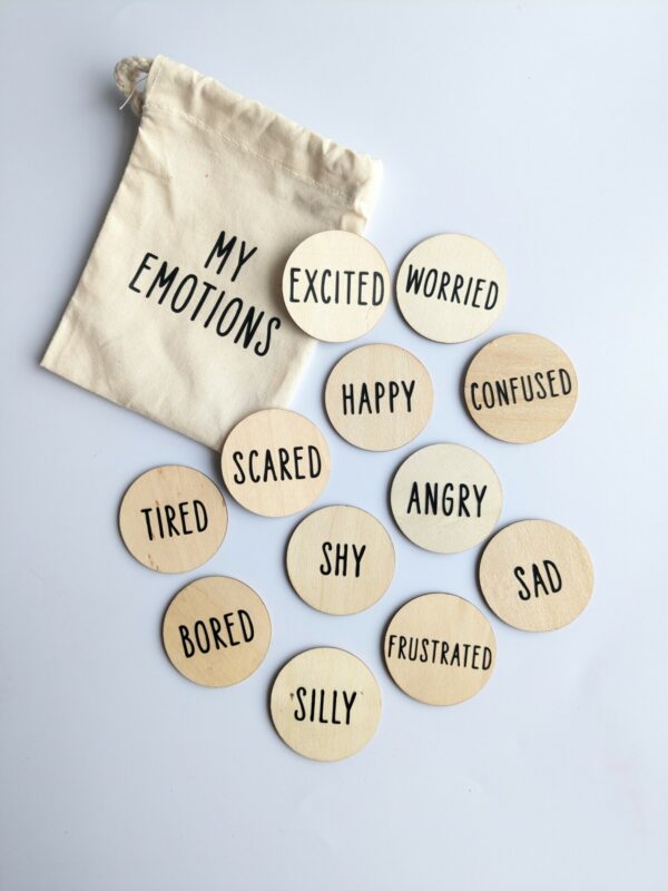 Little Ones: handmade wooden emotions discs