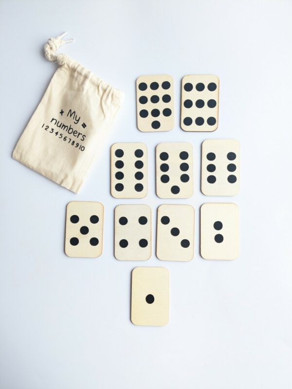 Little ones: handmade wooden number cards